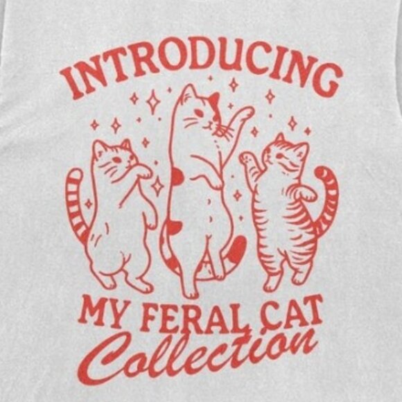 Feral Cat Collection T-Shirt, Funny Cat Graphic Tee - Picture 2 of 3